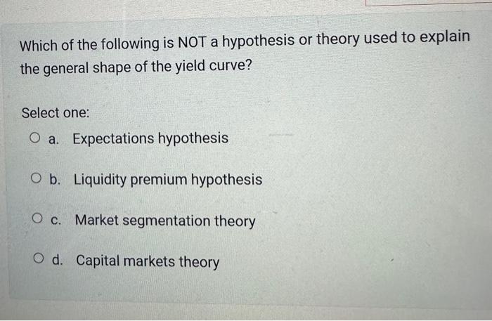 which of the following statements does not describe hypothesis