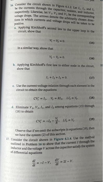 Solved 18. Consider the circuit shown in Figure 6.1.5. Use | Chegg.com