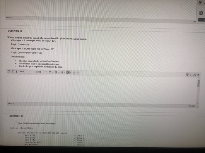 Solved Od @ Puch QUESTION 11 Write a program to find the sum | Chegg.com