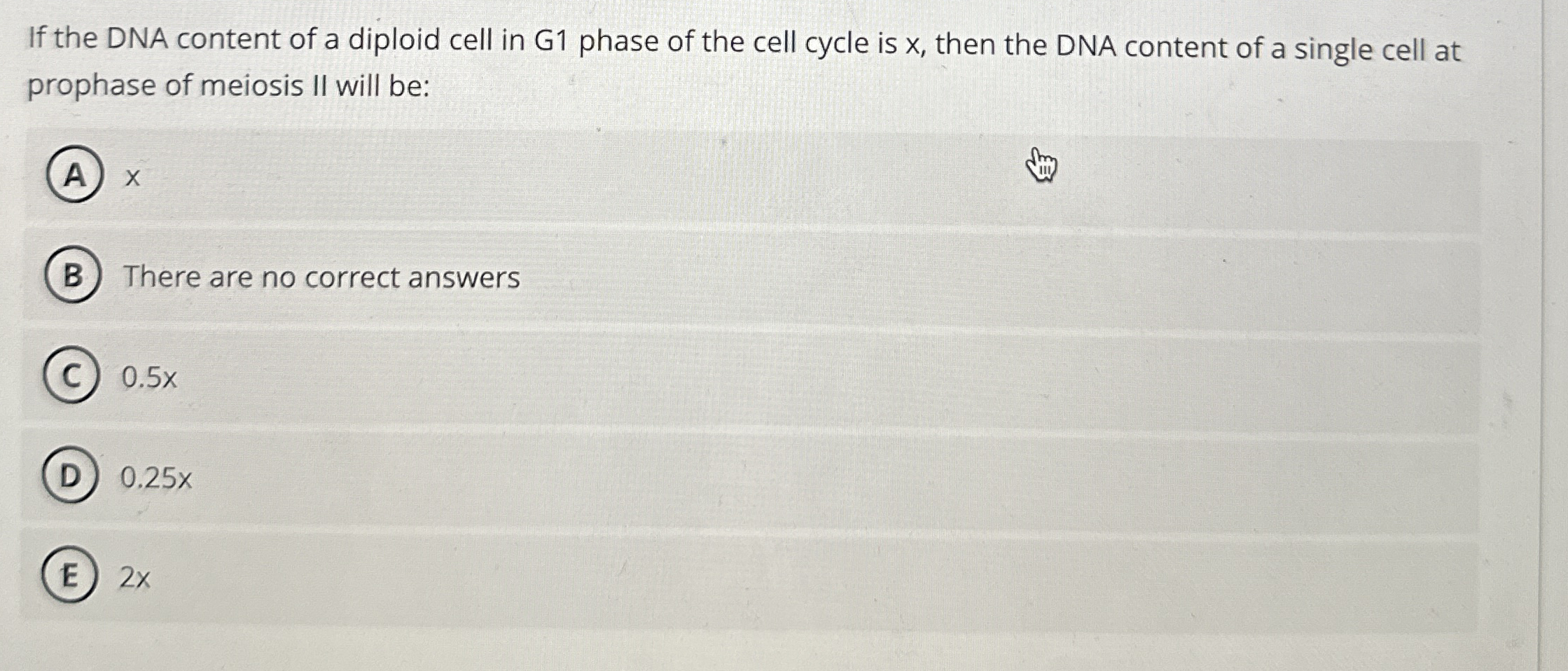 Solved If the DNA content of a diploid cell in G1 ﻿phase of | Chegg.com