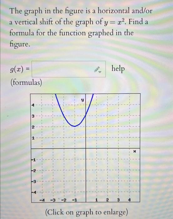 Solved The graph in the figure is a horizontal and/or a | Chegg.com