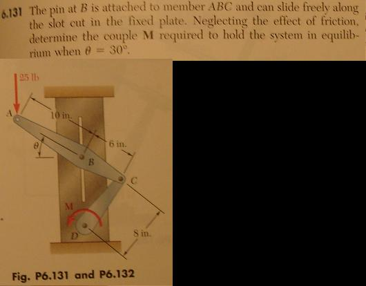 Solved The Pin At B Is Attached To Member ABC And Can Slide | Chegg.com