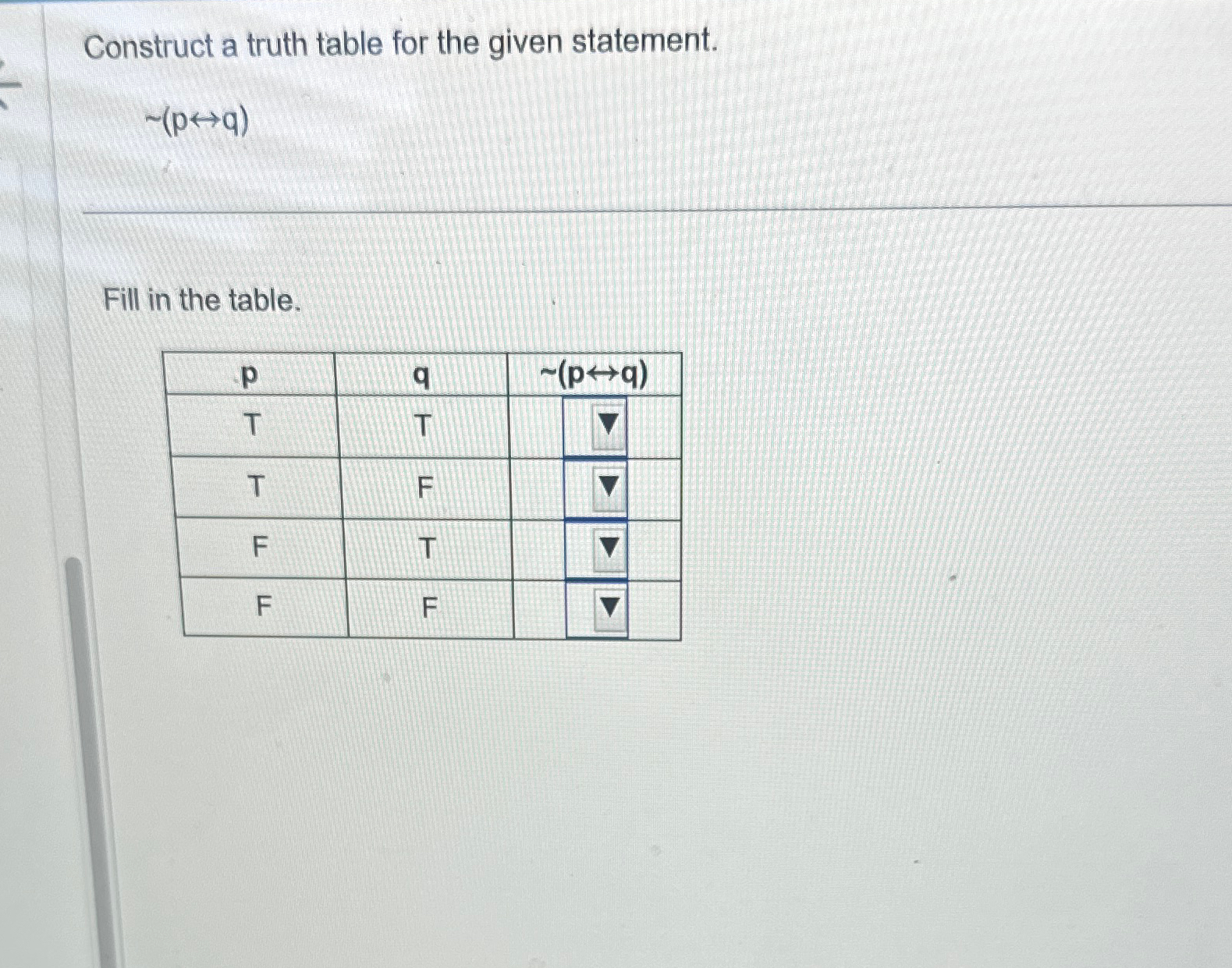 Solved Construct a truth table for the given | Chegg.com