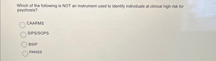 Solved Which of the following is NOT an instrument used to | Chegg.com