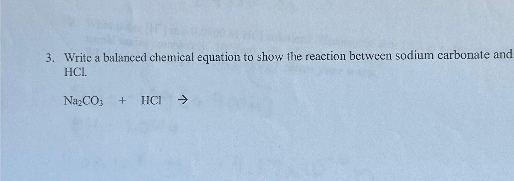 Solved Write a balanced chemical equation to show the | Chegg.com