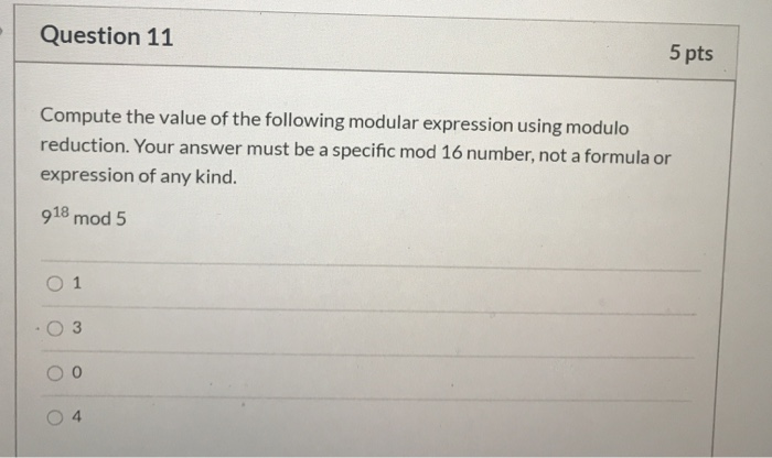 Solved Question 11 5 pts Compute the value of the following | Chegg.com