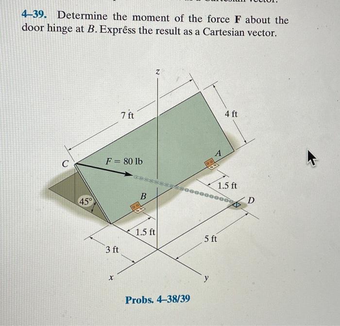 Solved 4-5. Determine The Moment About Point B Of Each Of | Chegg.com