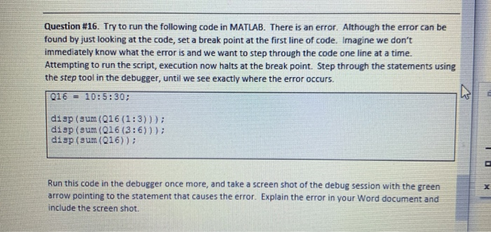 Solved Question #16. Try to run the following code in | Chegg.com