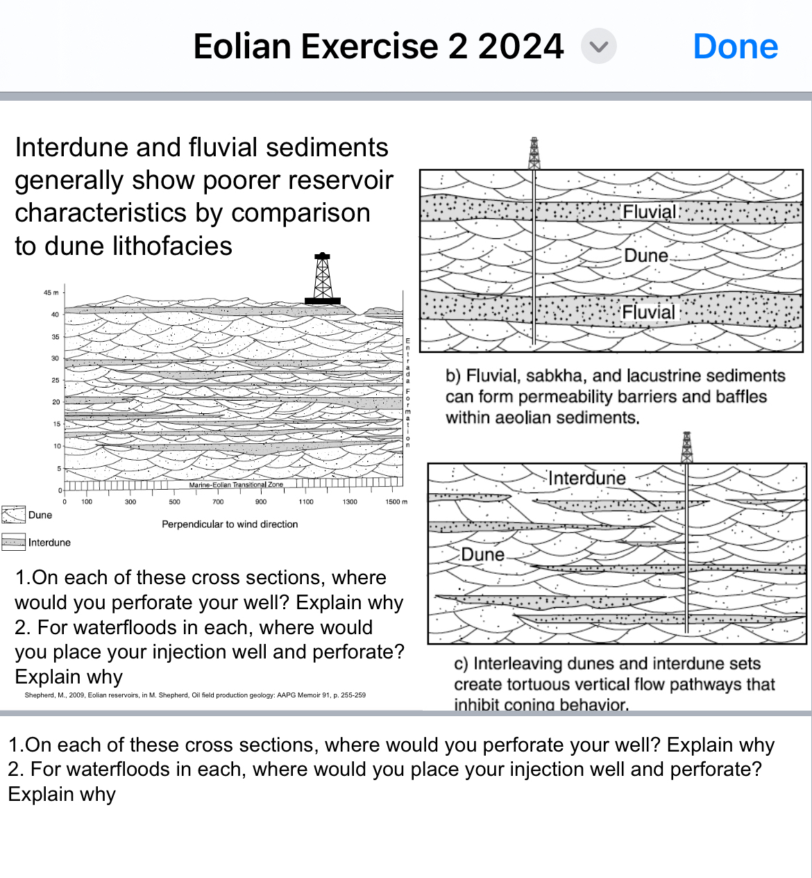 Solved Eolian Exercise 22024DoneInterdune and fluvial | Chegg.com