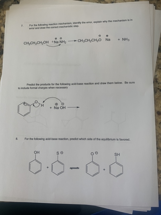 Solved 7. For The Following Reaction Mechanism, Identify The | Chegg.com