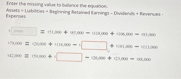 Solved Enter The Missing Value To Balance The Equation. | Chegg.com