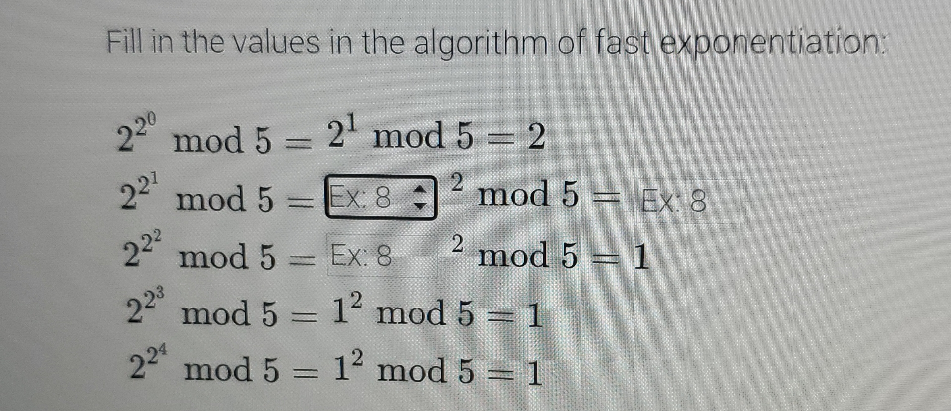 Solved Fill in the values in the algorithm of fast | Chegg.com