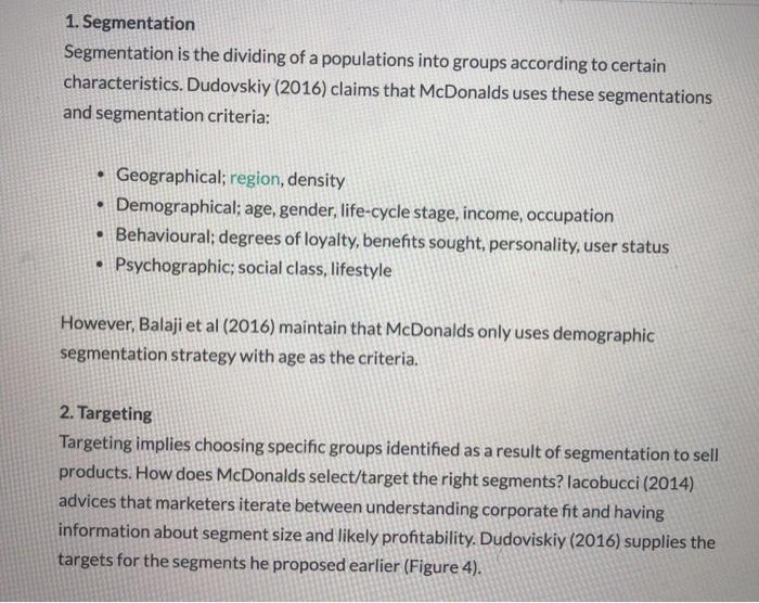 mcdonalds psychographic segmentation
