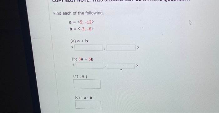 Solved Find Each Of The Following. A = B = | Chegg.com