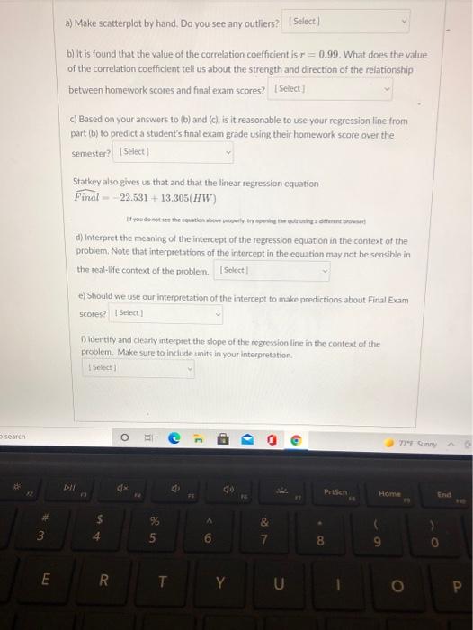 Solved A random sample of students were taken from one of | Chegg.com