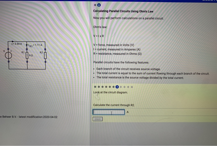 Solved Calculating Parallel Circuits Using Ohm's Law Now You | Chegg.com