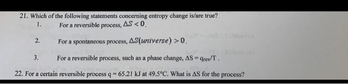 Solved 21. Which Of The Following Statements Concerning E