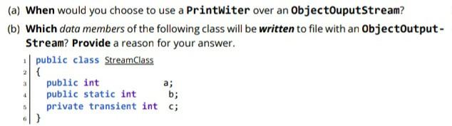 Solved (a) When would you choose to use a Printwiter over an | Chegg.com