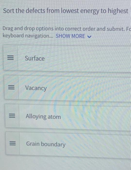 drag and drop action is performed by using a keyboard