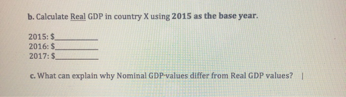 Solved 4 Real Vs Nominal Gdp The Economy Of Country Chegg Com