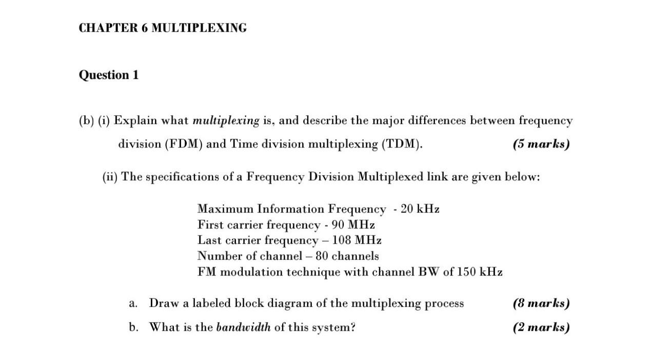 Explain Multiplexing