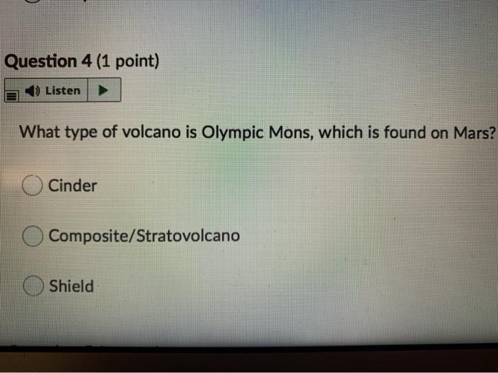 Solved Question 1 (1 point) Listen An intermediate magma can