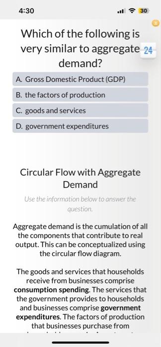 The Circular Flow Diagram Aggregate Expenditure Includes Sol