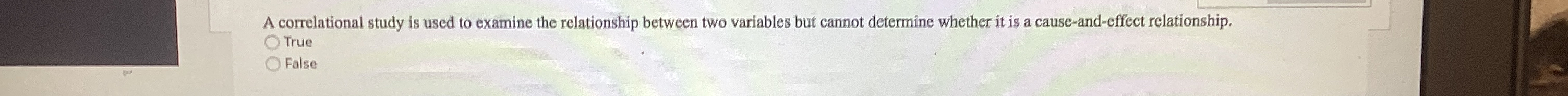 Solved A correlational study is used to examine the | Chegg.com