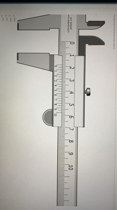 Solved The Least Count Of The Vernier Shown Below Is? A) 