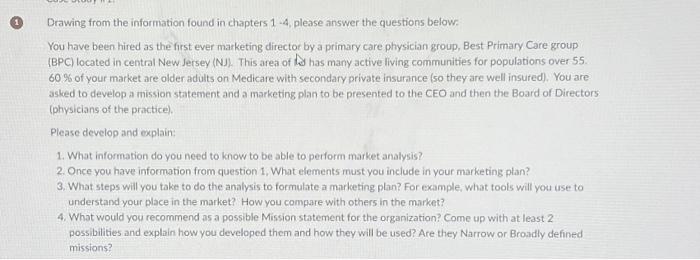 Solved 1 Drawing from the information found in chapters 1-4, | Chegg.com