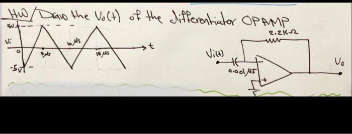 Solved How Draw The Volt Of The Integrator Op Amp O Lif Chegg Com