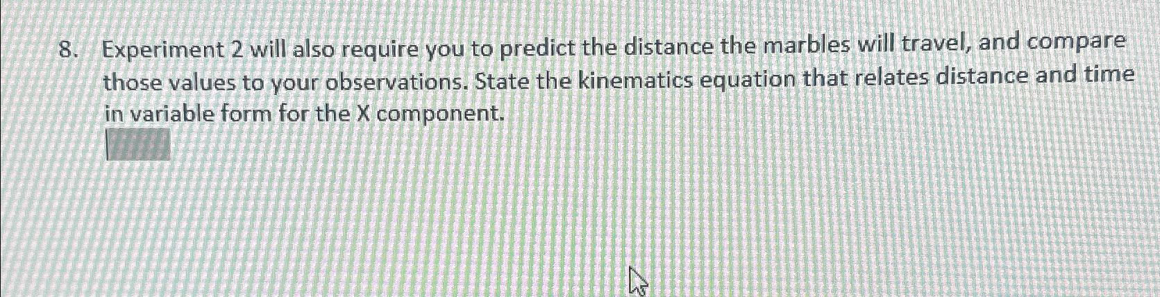 Solved Experiment 2 ﻿will also require you to predict the | Chegg.com