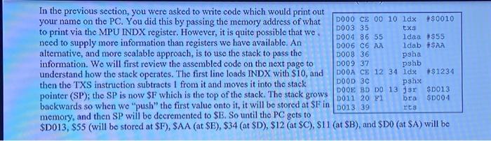 Solved In the previous section, you were asked to write code | Chegg.com