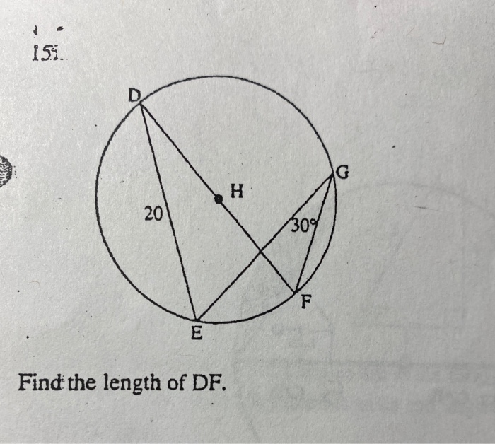 Solved 150. Find the length of DF. | Chegg.com