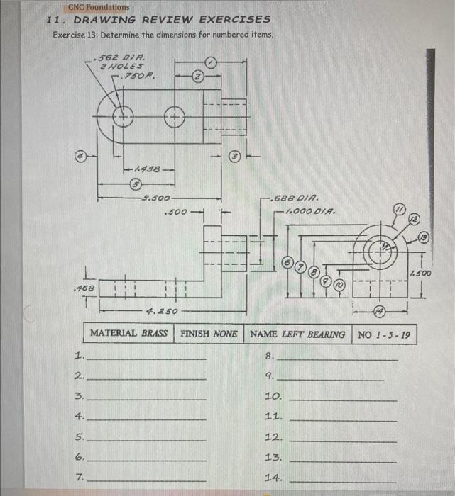 Solved 11. DRAWING REVIEW EXERCISES Exercise 13: Determine | Chegg.com