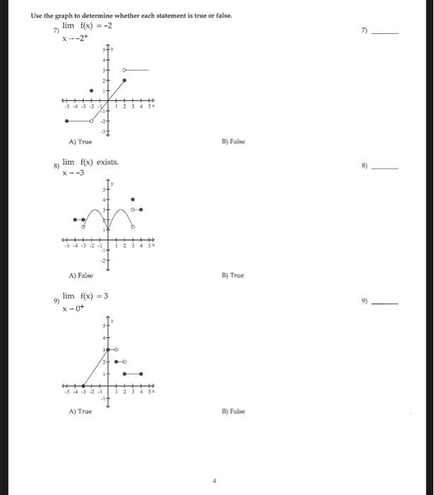Solved Use the graph to determine whether each statement is | Chegg.com