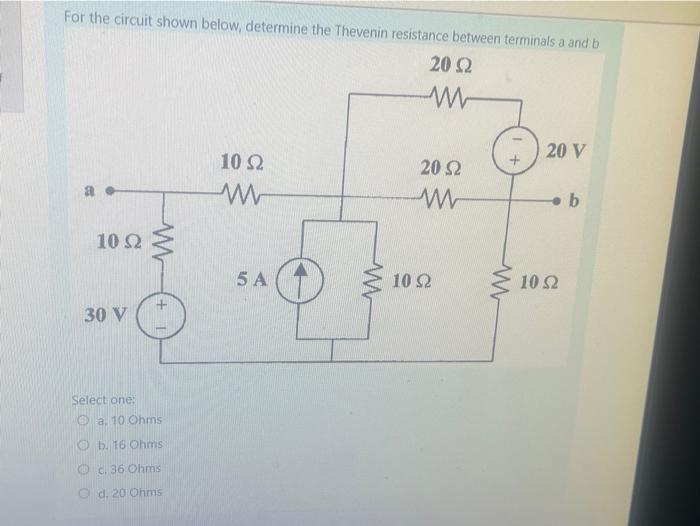 Solved For the circuit shown below, determine the Thevenin | Chegg.com