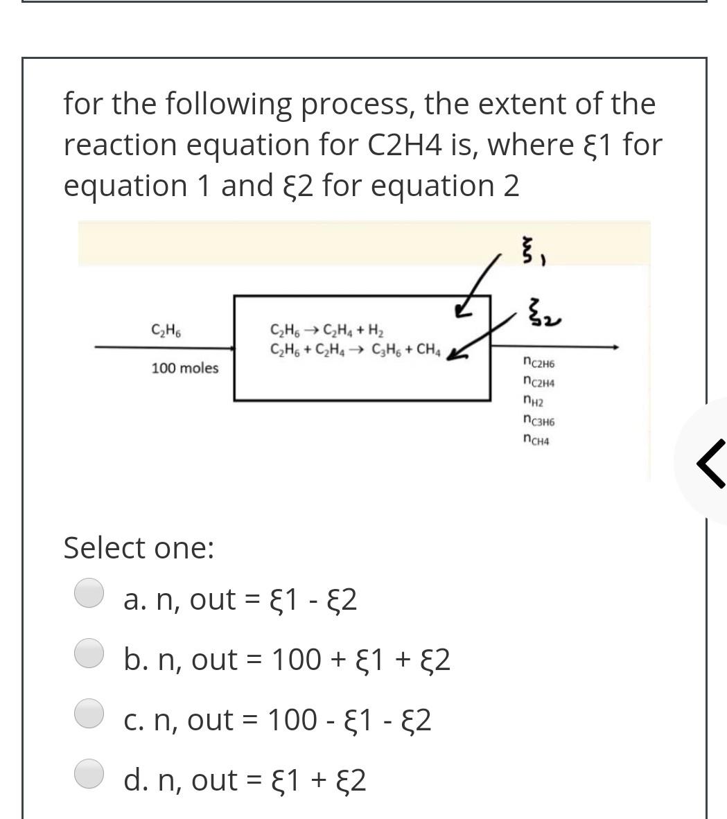 Solved for the following process the extent of the reaction