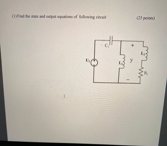 Solved (1) Find the state and output equations of following | Chegg.com