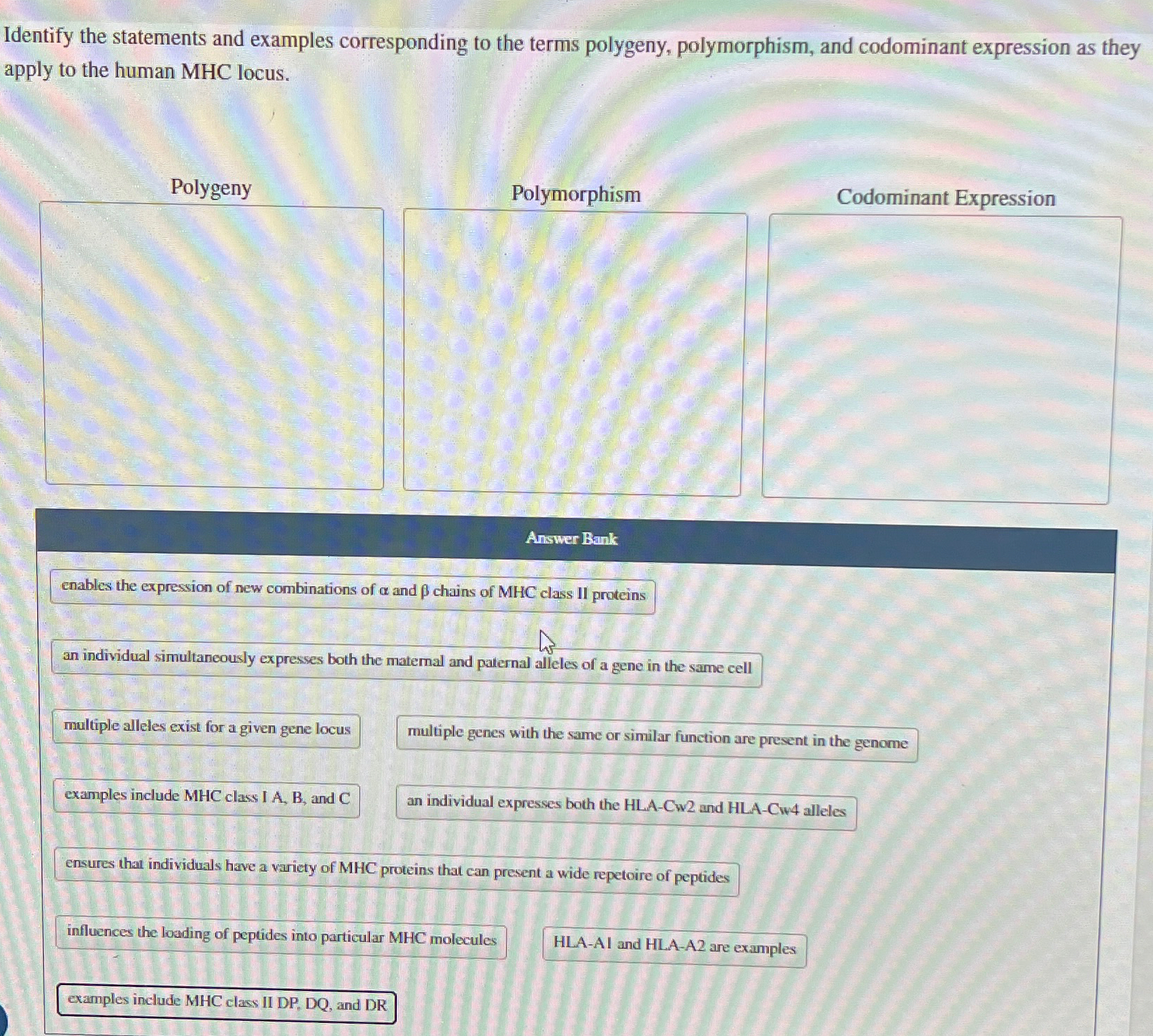Solved Identify the statements and examples corresponding to | Chegg.com