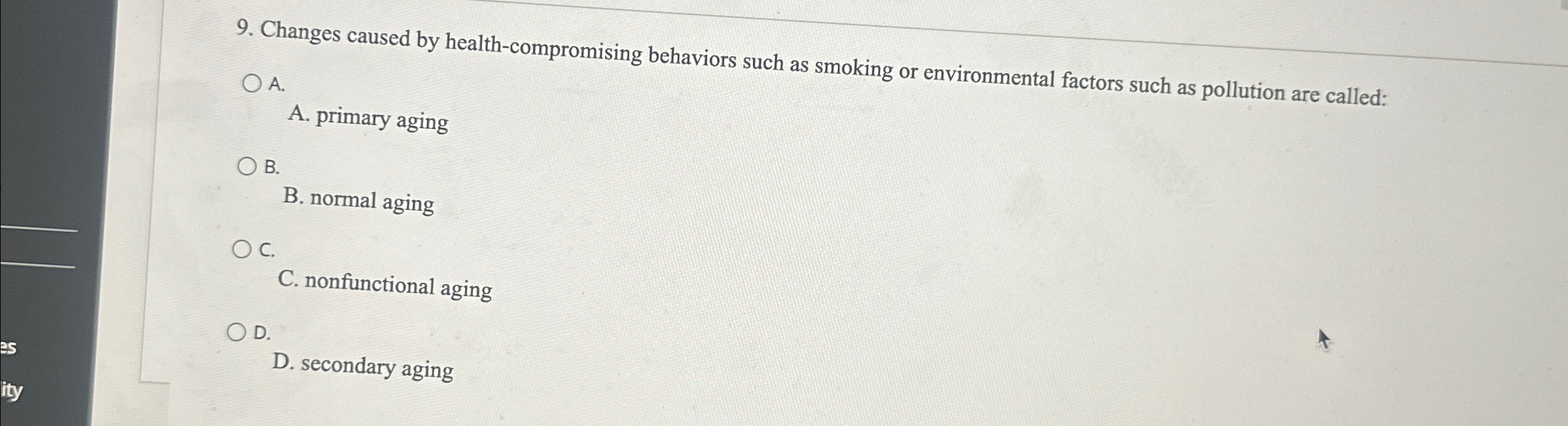 Solved Changes caused by health-compromising behaviors such | Chegg.com