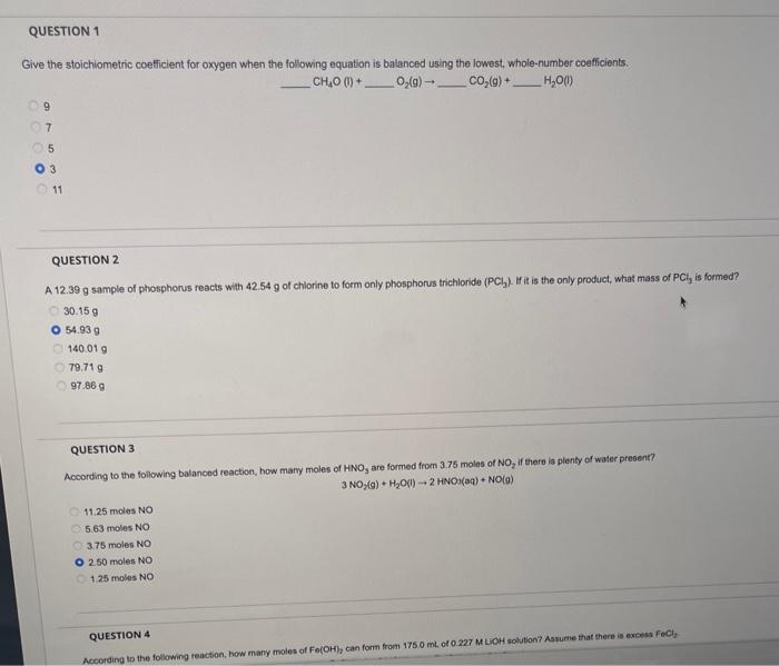 Solved Give the stoichiometric coefficient for oxygen when | Chegg.com