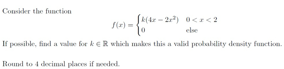 Solved Consider the functionkinR | Chegg.com