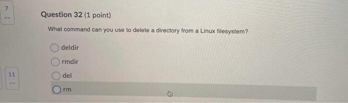 Solved What command can you use to delete a directory from a | Chegg.com
