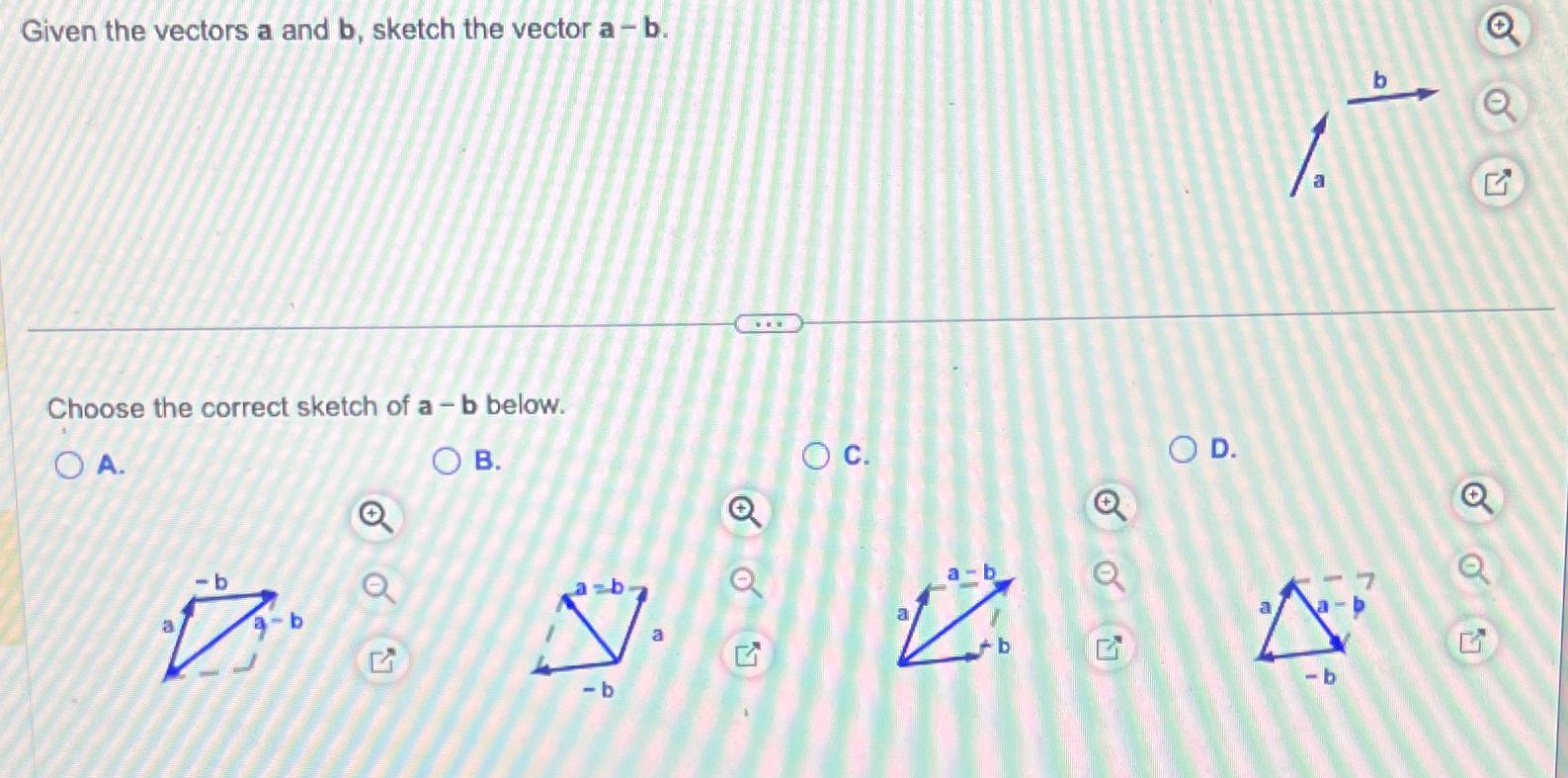 Solved Given the vectors a and b, ﻿sketch the vector | Chegg.com