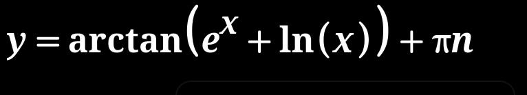 Solved y=arctan(ex+ln(x))+πn find dy/dx | Chegg.com