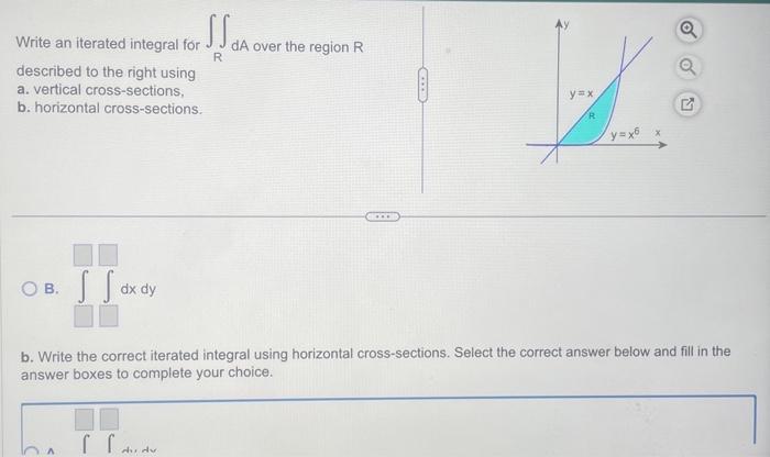 Solved Write An Iterated Integral For ∬RdA Over The Region R | Chegg.com