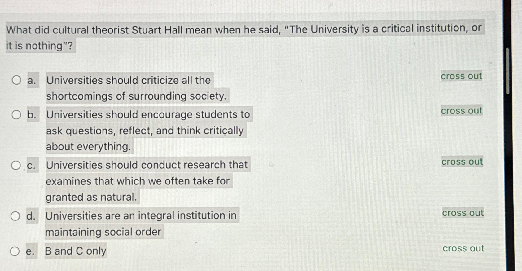 Solved What did cultural theorist Stuart Hall mean when he | Chegg.com