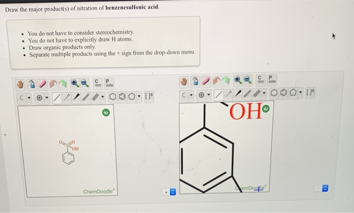 Solved Draw The Major Product(s) Of Nitration Of Benzenes