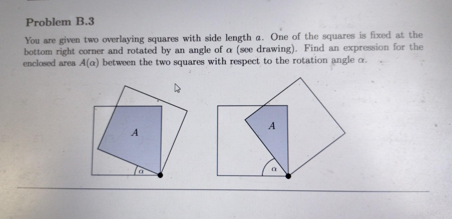 Solved You are given two overlaying squares with side length